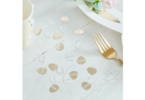 Tafelconfetti paaseieren goud wit Ginger Ray
