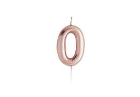Kaars 0 jaar roségoud Hootyballoo
