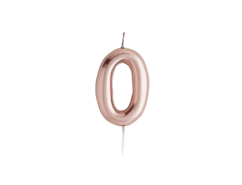 Kaars 0 jaar roségoud Hootyballoo