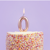Kaars 0 jaar roségoud Hootyballoo