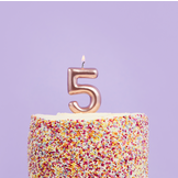 Kaars 5 jaar roségoud Hootyballoo