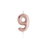 Kaars 9 jaar roségoud Hootyballoo