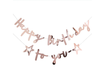 Slinger Happy Birthday to you roségoud (2M) Hootyballoo