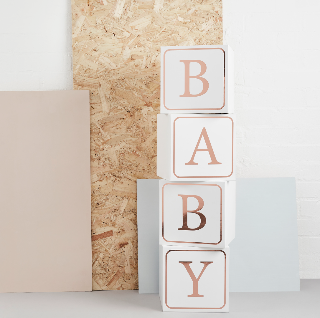 Pop up Baby blokken roségoud Hootyballoo