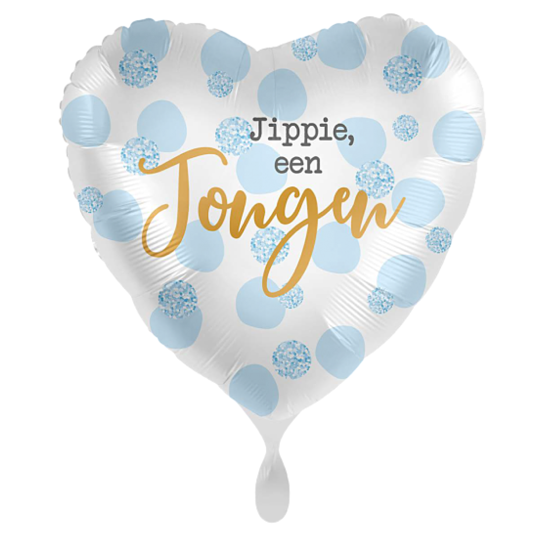 Folieballon Jippie een Jongen (43cm)
