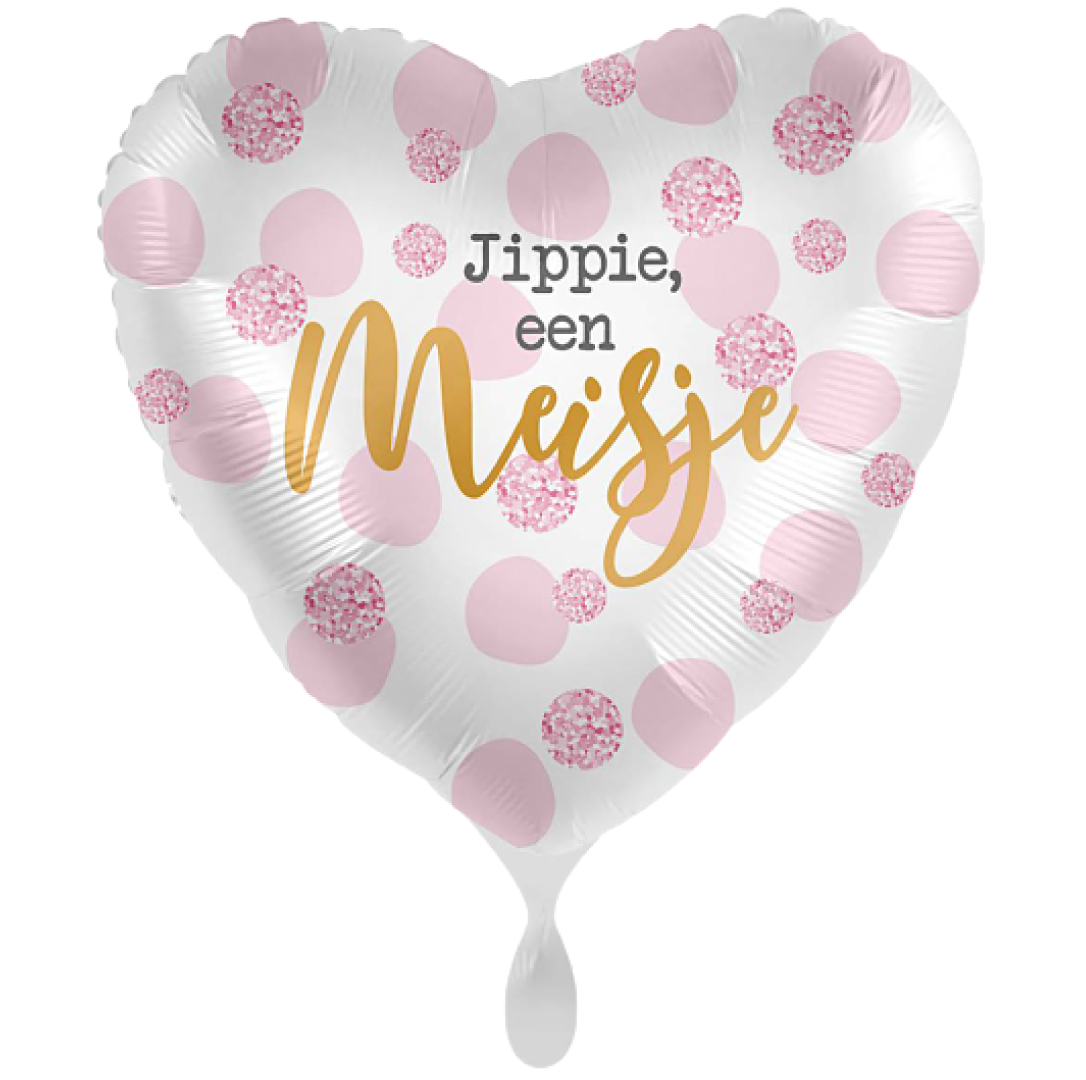 Folieballon Jippie een Meisje (43cm)