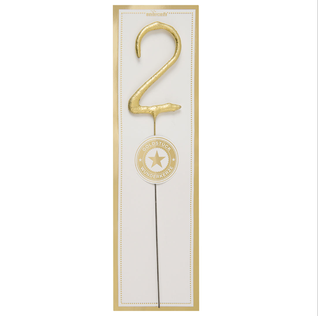 Sterretje goud cijfer 2