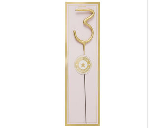 Sterretje goud cijfer 3