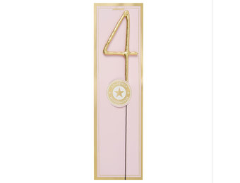 Sterretje goud cijfer 4