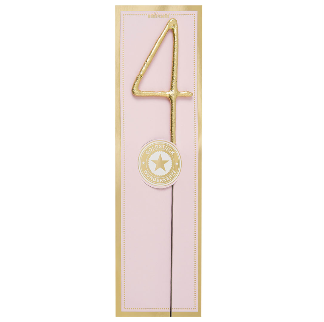 Sterretje goud cijfer 4