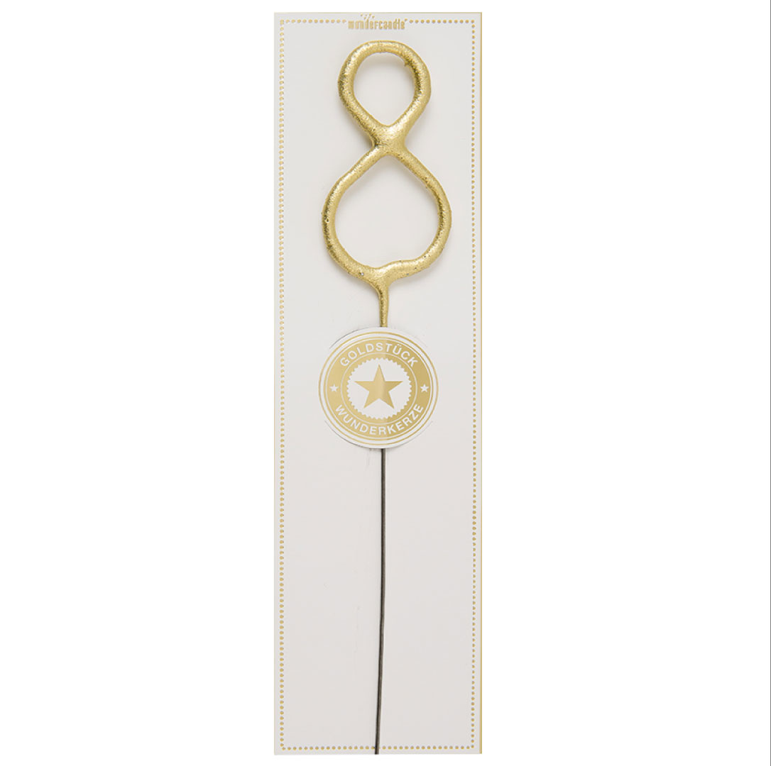 Sterretje goud cijfer 8