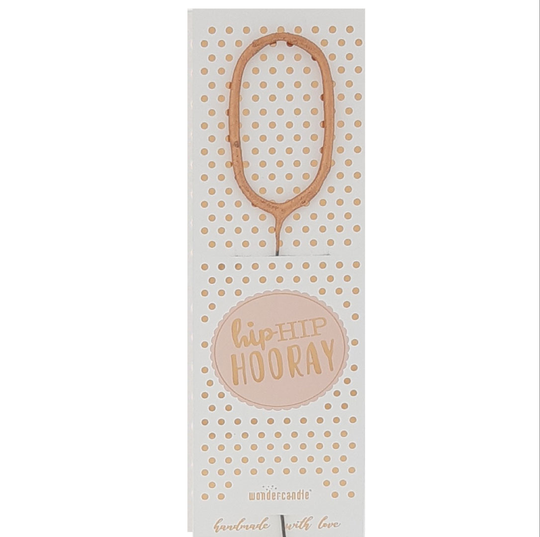 Sterretje roségoud cijfer 0