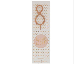 Sterretje roségoud cijfer 8