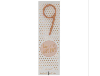 Sterretje roségoud cijfer 9