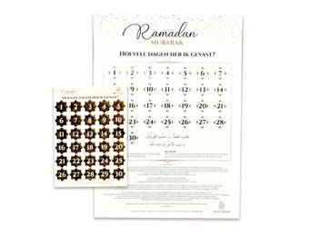 Kalender "Eid Mubarak" met stickervel Goud