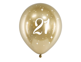 Ballonnen 21 jaar goud (6st)