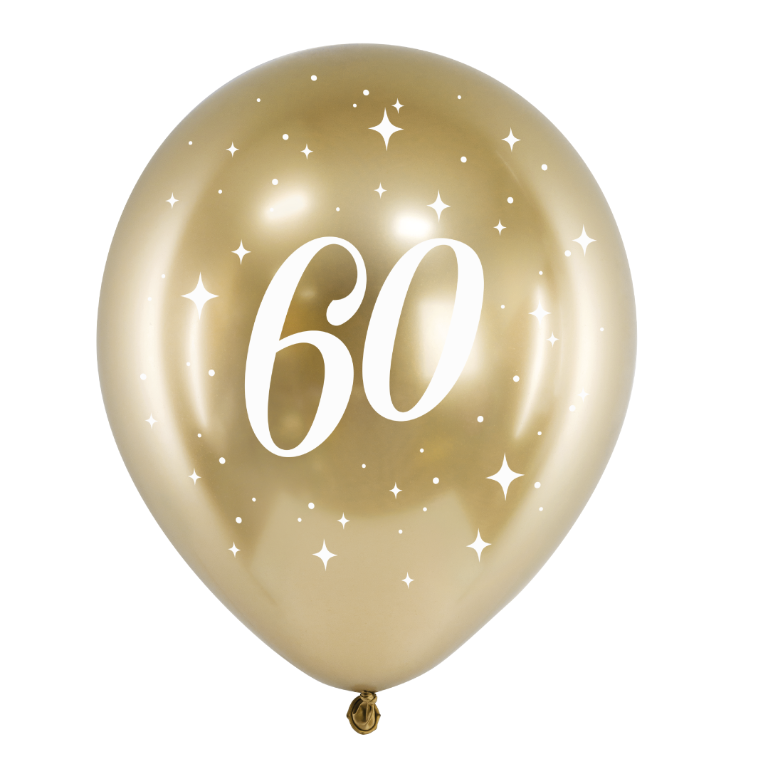 Vechter gelijktijdig Antipoison Ballonnen 60 jaar goud (6st) - Jetjes & Jobjes