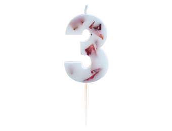 Bloemenkaars 3 Ginger Ray