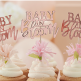 Cupcake toppers Baby In Bloom (12st) Ginger Ray
