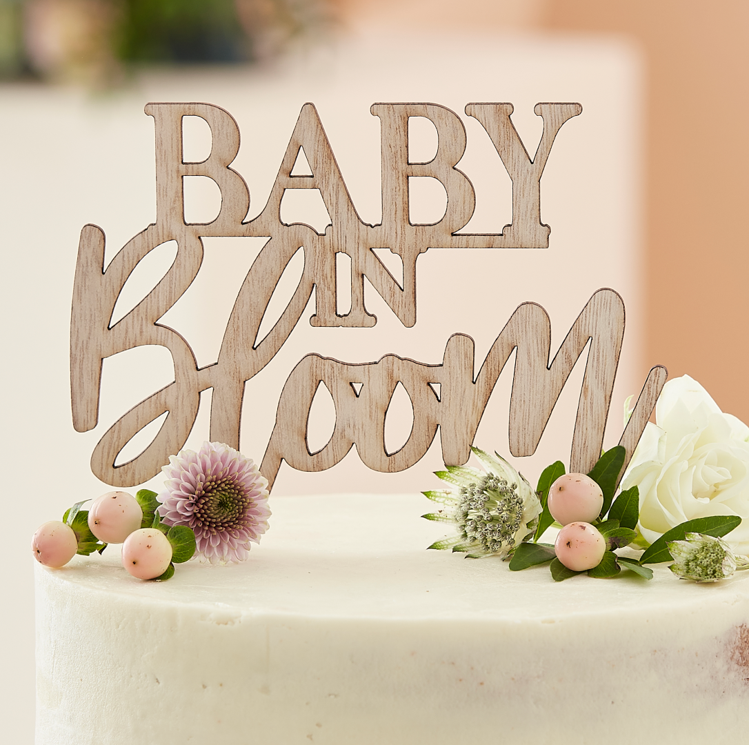 Taarttopper Baby In Bloom hout Ginger Ray