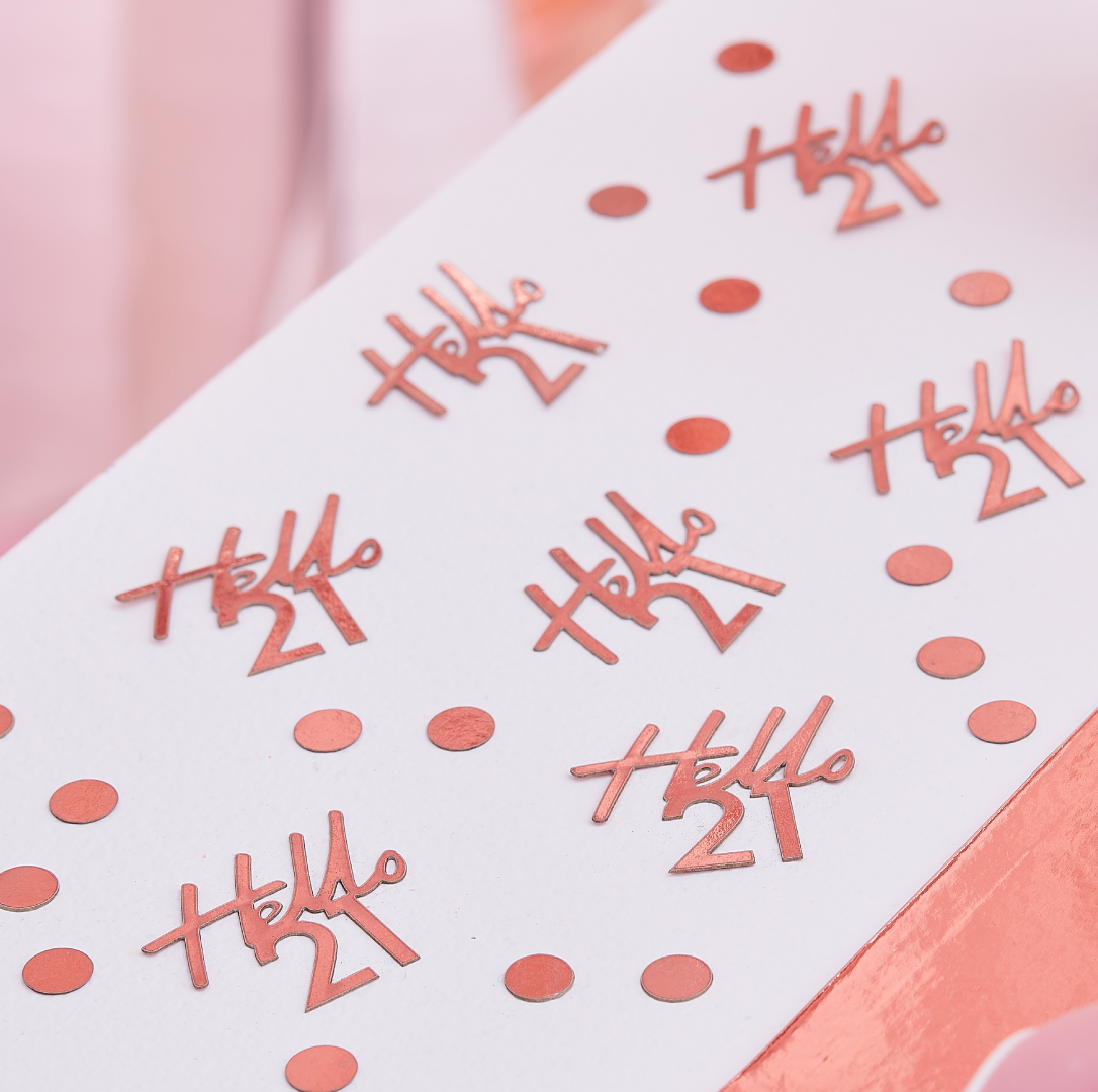 Tafelconfetti Hello 21 Ginger Ray