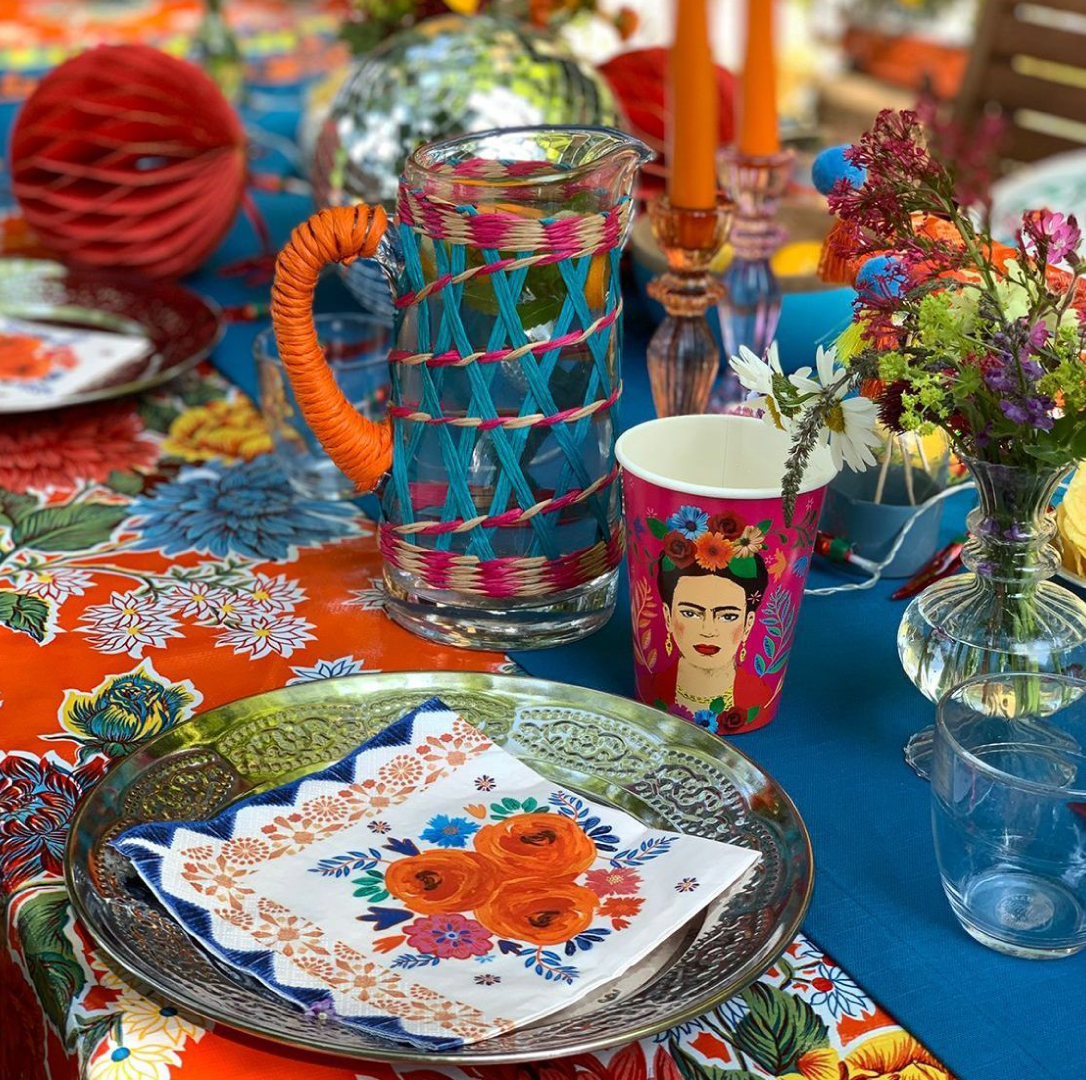 Boho bekers Frida Kahlo (8st) Talking Tables