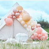 Ballonnenboog groot  nude & chrome roségoud (200st) Ginger Ray