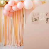 Backdrop Streamer Gold & Peach (150M) Mix it Up Ginger Ray