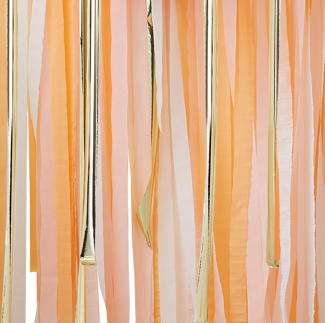 Backdrop Streamer Gold & Peach (150M) Mix it Up Ginger Ray