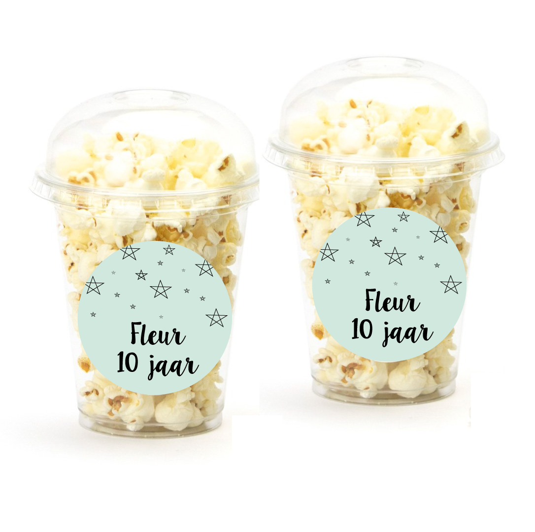 Schooltraktatie bekers groot mint sterren (5st)