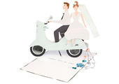 Wenskaart Scooter Couple Meri Meri