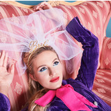 Haarband met sluier Bride