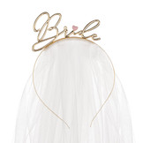 Haarband met sluier Bride