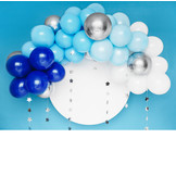 Ballonnenboog blauw en zilver (60st)