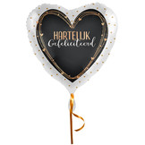 Folieballon Hartelijk Gefeliciteerd (43cm)