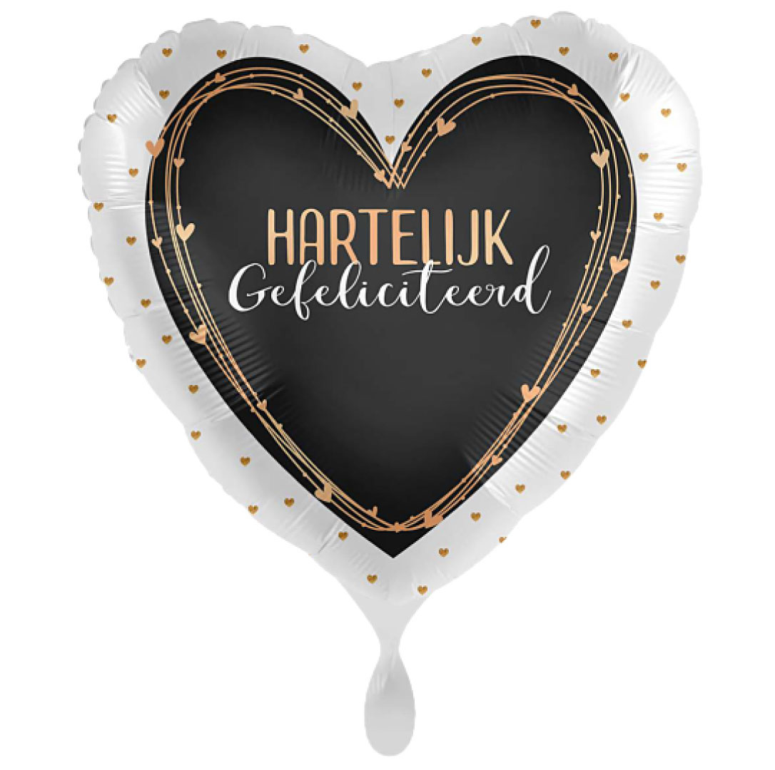 Folieballon Hartelijk Gefeliciteerd (43cm)