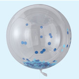Orb confetti ballonnen blauw (3st) Ginger Ray