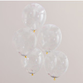Schuim kralen confetti ballonnen pastel (5st) Ginger Ray