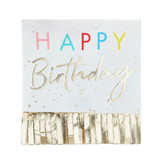 Servetten Happy Birthday Mix It Up Brights (16st) Ginger Ray