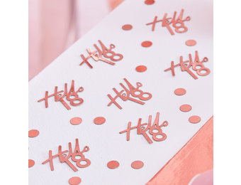 Tafel confetti Hello 18 Ginger Ray