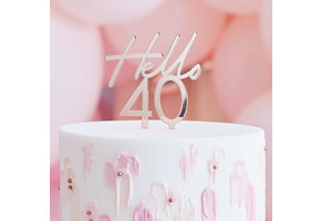 Taarttopper Hello 40 Ginger Ray