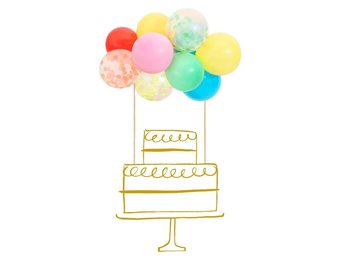 Taarttopper regenboog ballonnen Meri Meri