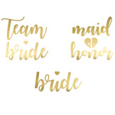 Plaktattoos vrijgezellenfeest goud (13st)