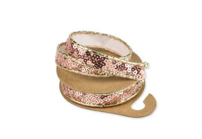 Plaklint pailletten roségoud