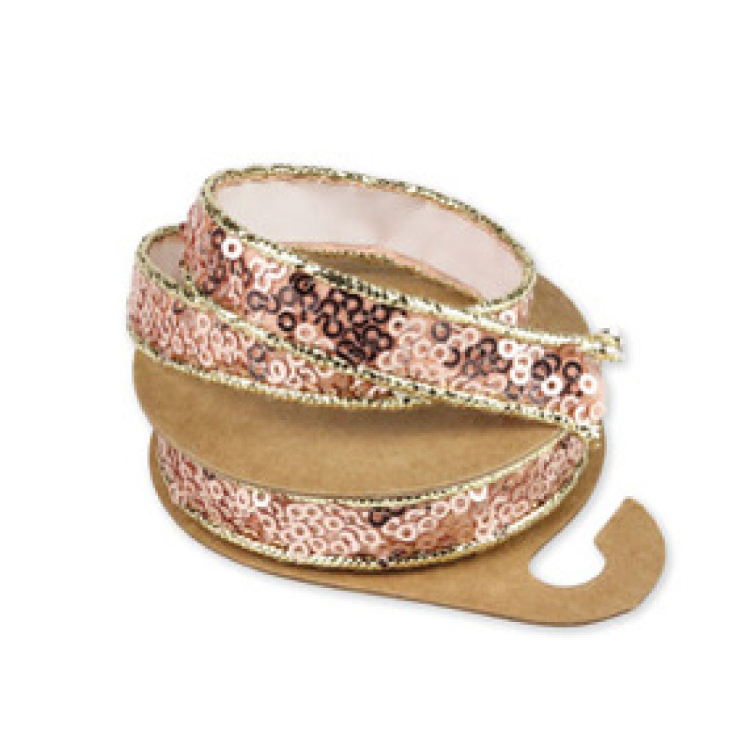 Plaklint pailletten roségoud