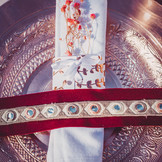 Plaklint met spiegels rose taupe en ivoor