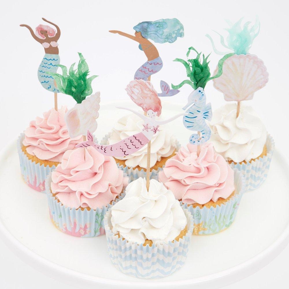 Cupcake kit Mermaids (48st) Meri Meri