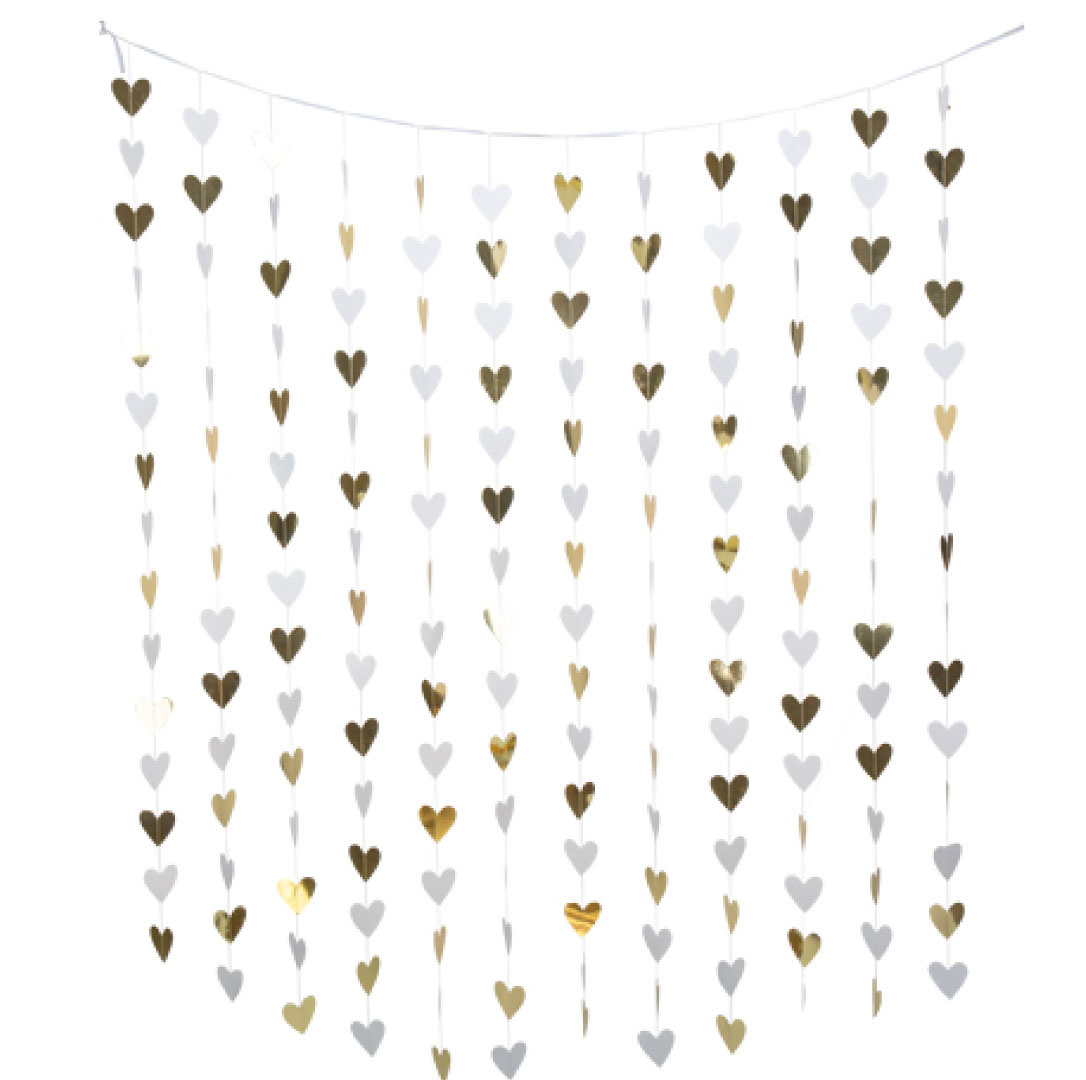 Backdrop Golden Hearts
