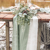 Tafelloper mousseline eucalyptus (5M)