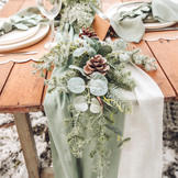 Tafelloper mousseline eucalyptus (5M)